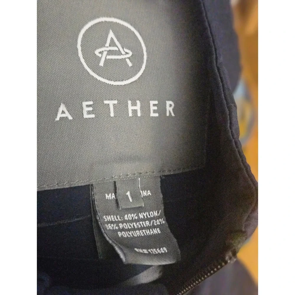 Aether‎ Apparel Womens Navy Blue Full Zip Technical Windbreaker Jacket Size 1